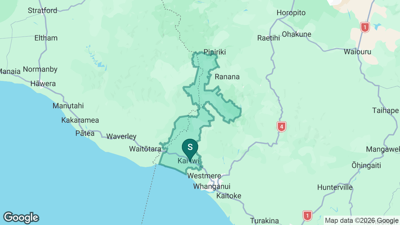Kai Iwi School static school zone map