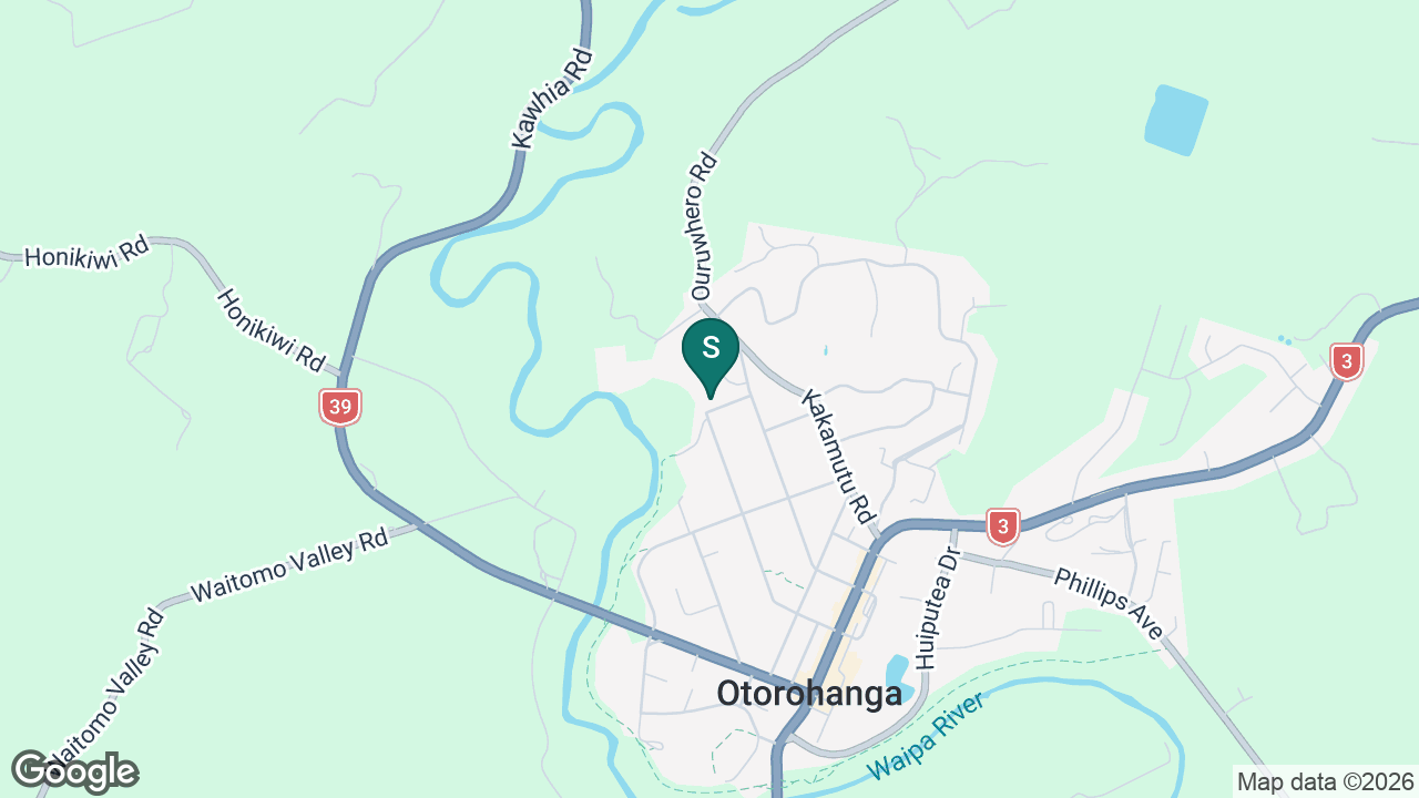 Ōtorohanga College static school zone map