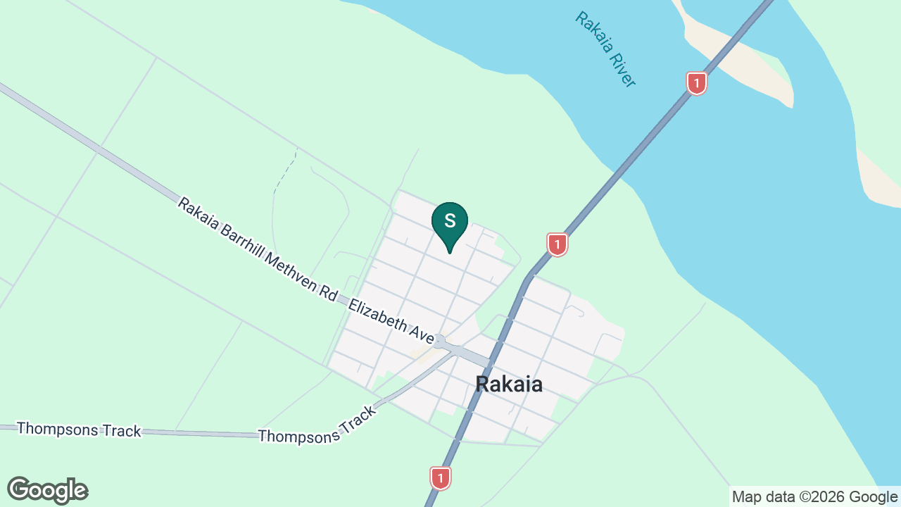 Rakaia School static school zone map
