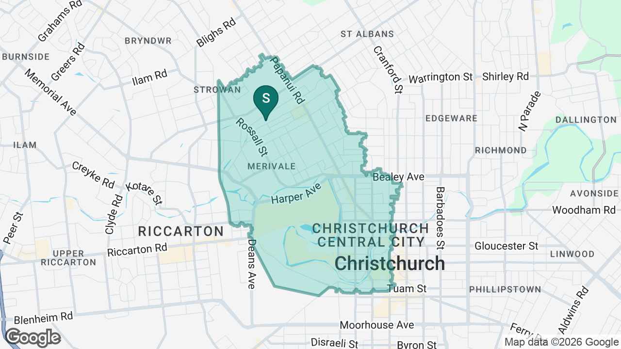 Elmwood Normal School static school zone map