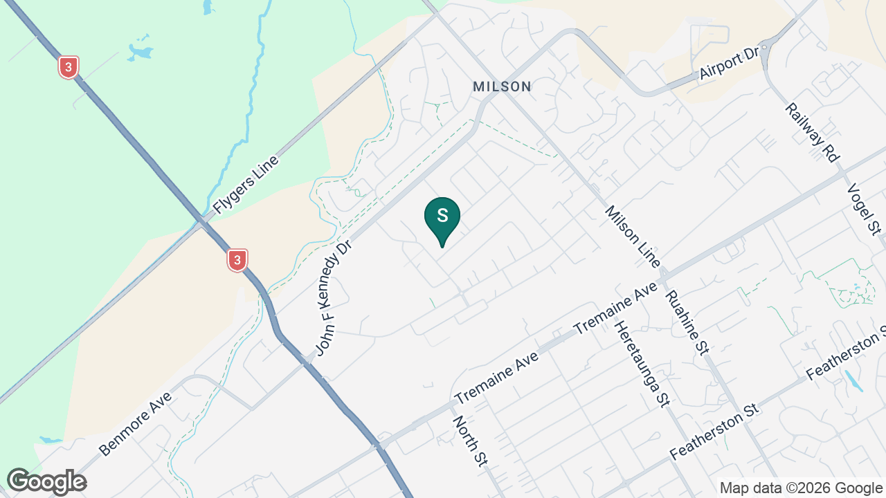 St Peter's College (Palmerston North) static school zone map