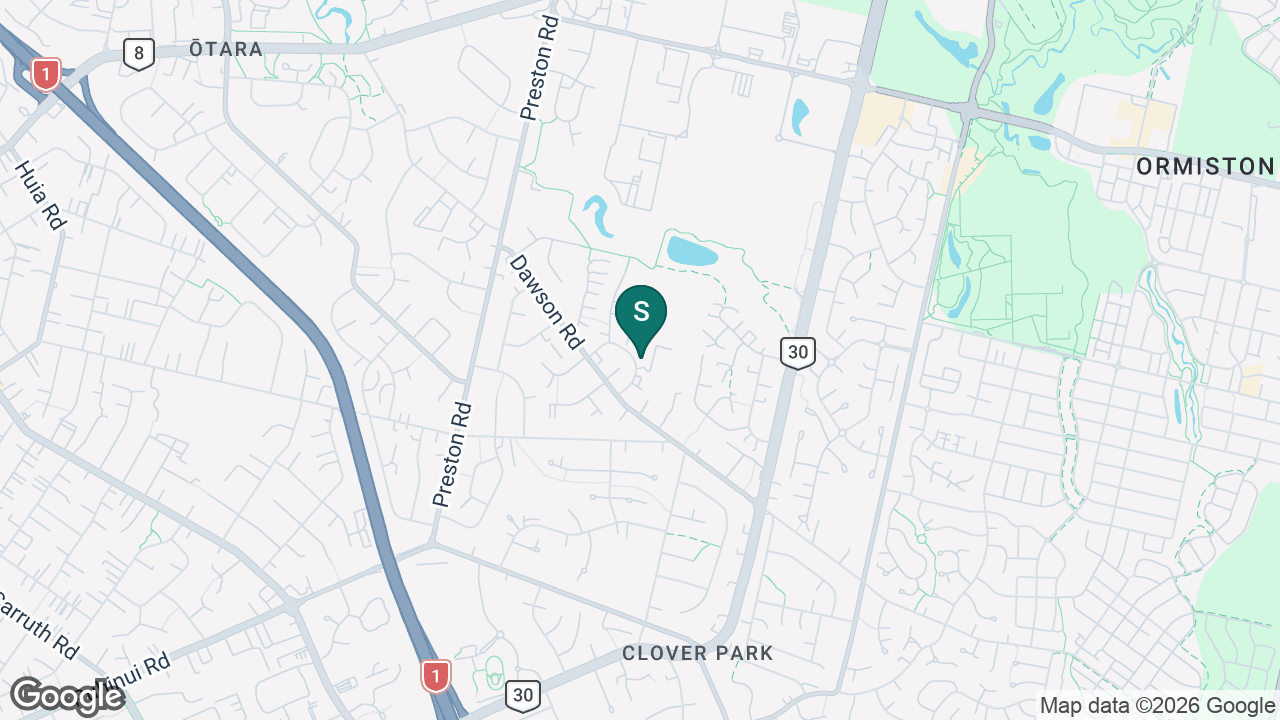 Tangaroa College Teen Parent Unit static school zone map