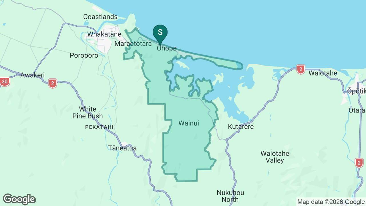 Ōhope Beach School static school zone map