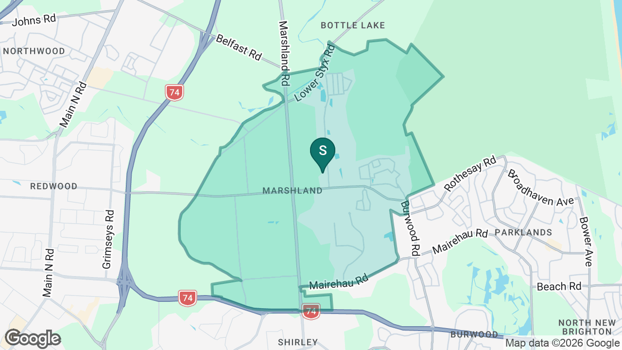 Te Rito Harakeke - Marshland School static school zone map