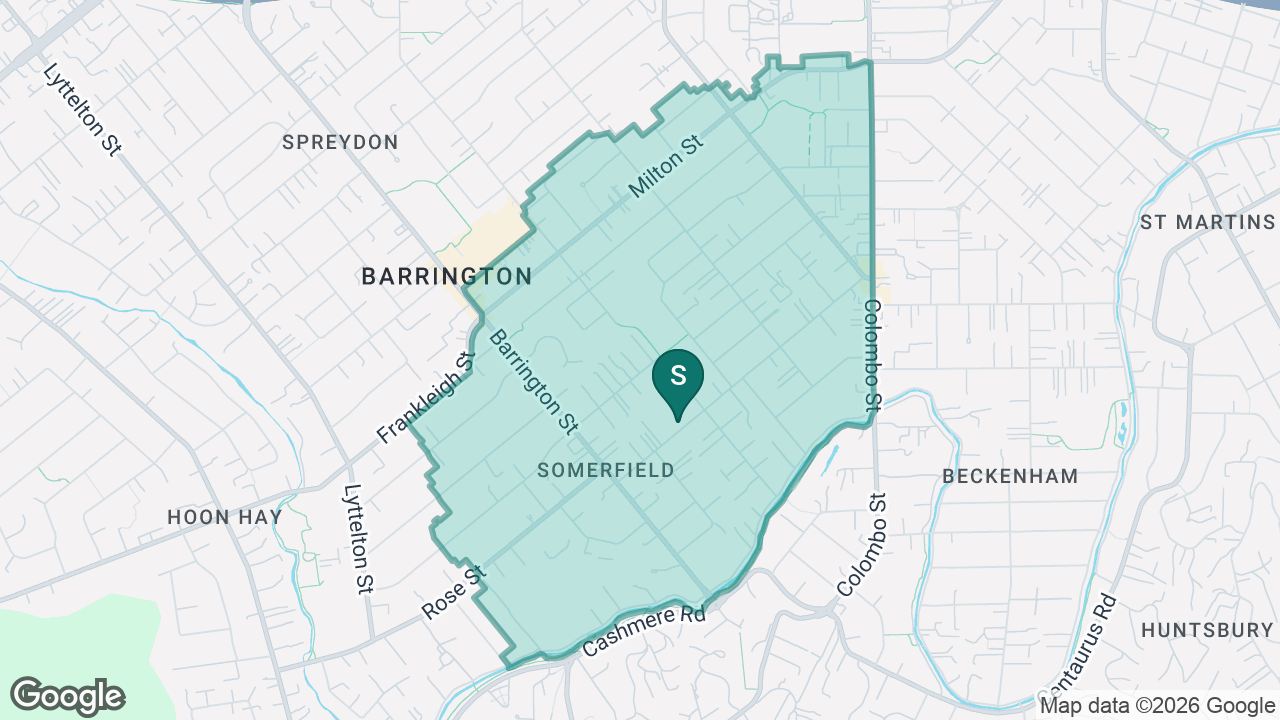 Somerfield Te Kura Wairepo static school zone map