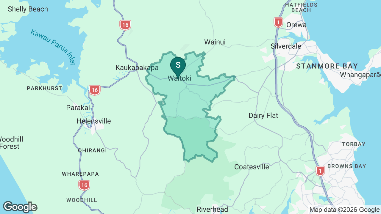 Waitoki School static school zone map