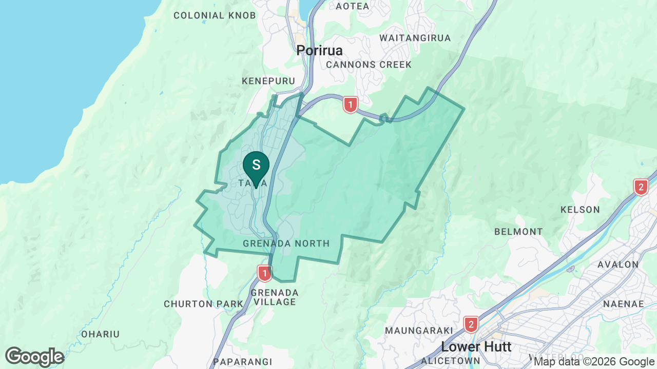 Tawa School static school zone map