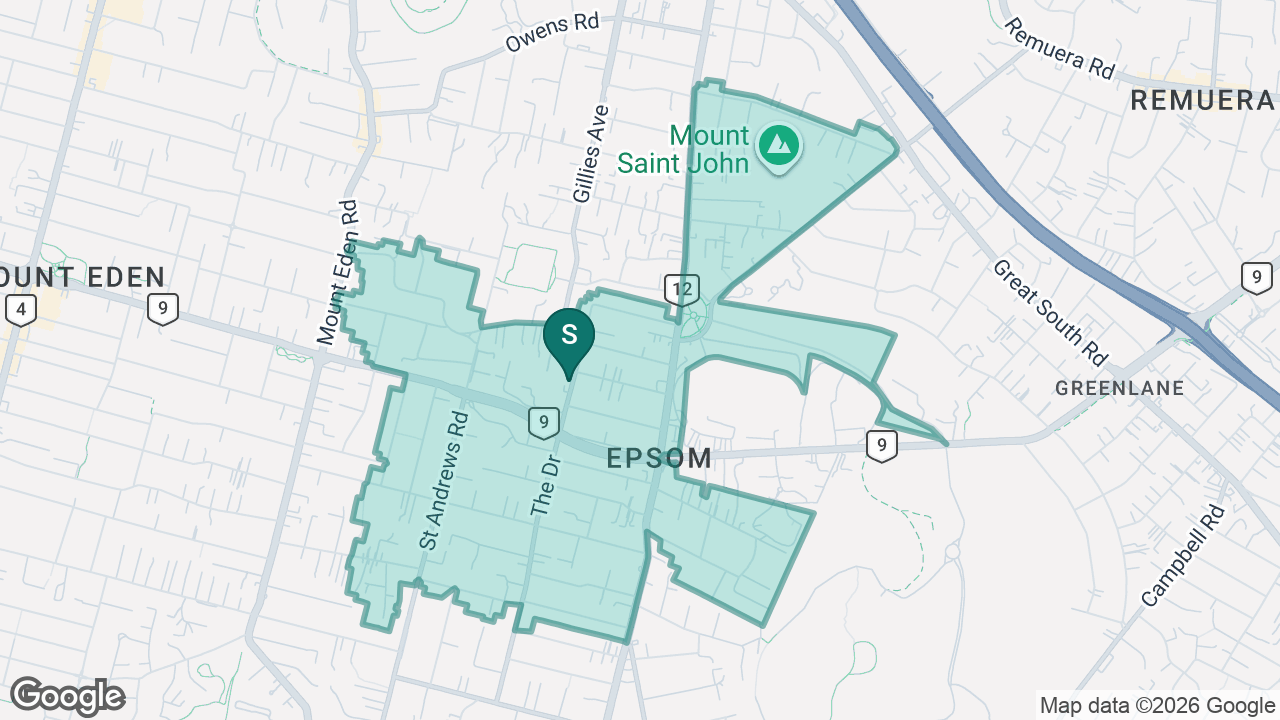 Epsom Normal School static school zone map