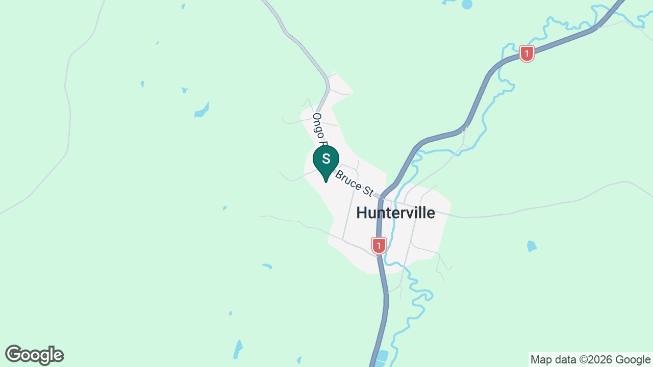 Hunterville Consolidated School static school zone map