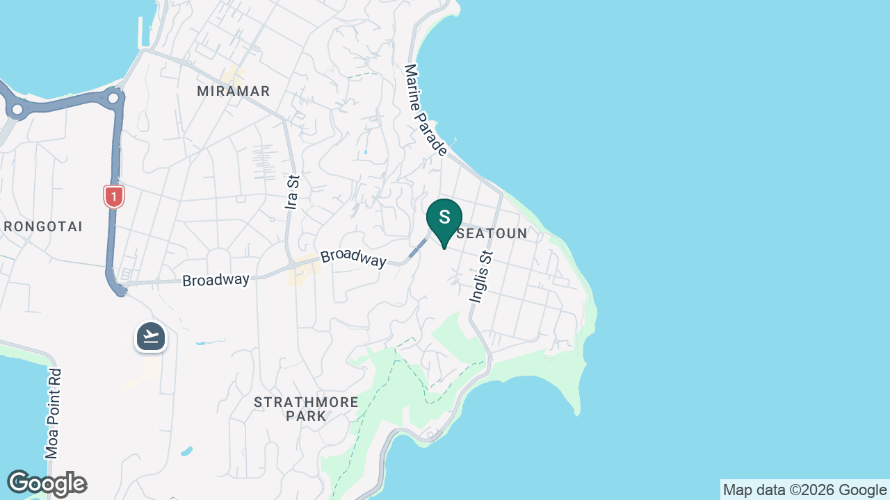 St Anthony's School (Seatoun) static school zone map