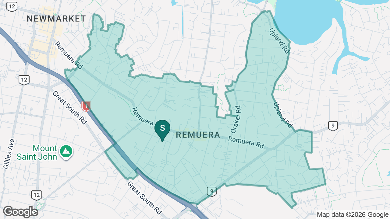 Remuera School static school zone map