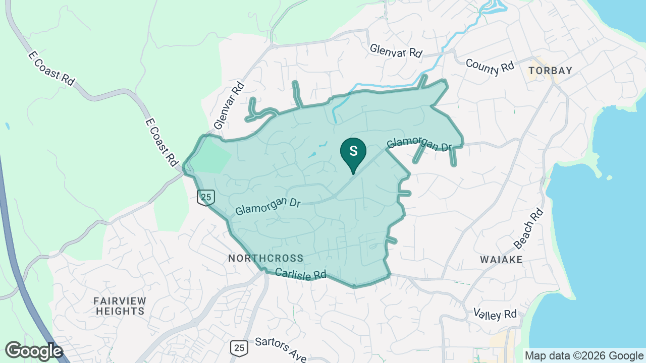 Glamorgan School static school zone map