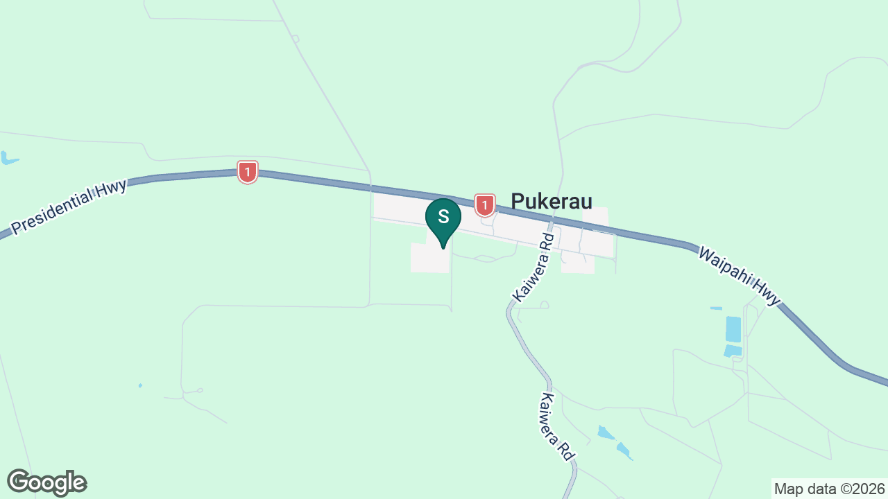 Pukerau School static school zone map