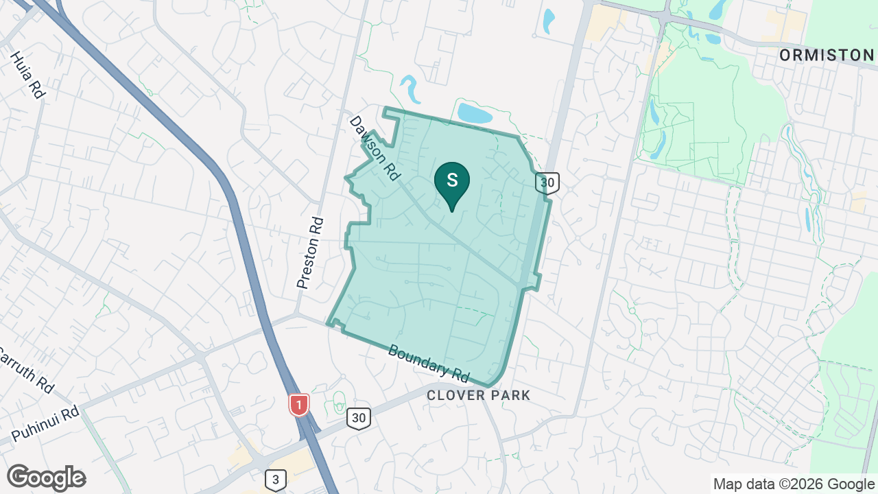 Dawson School static school zone map