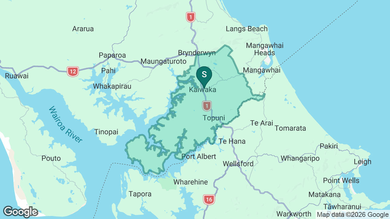 Kaiwaka School static school zone map