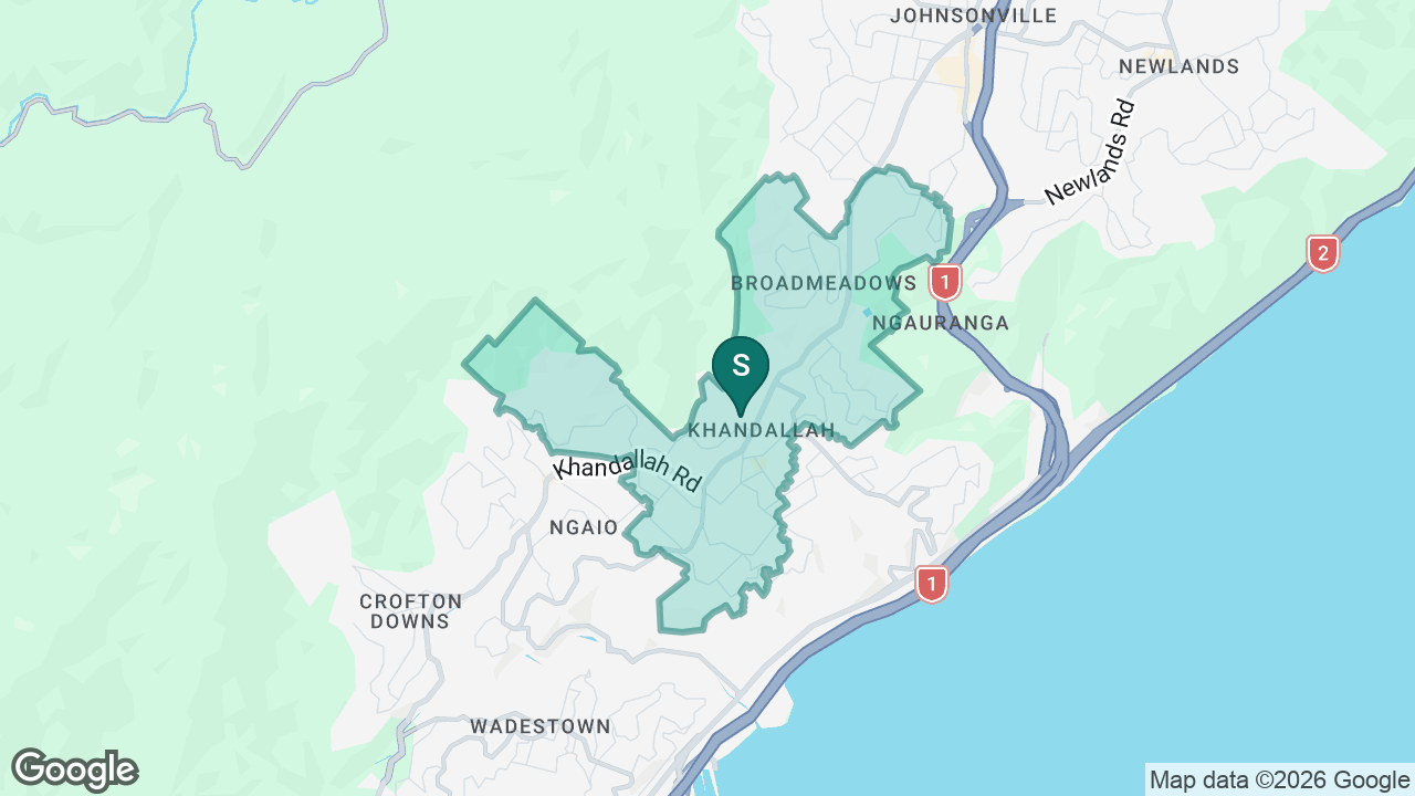 Khandallah School static school zone map