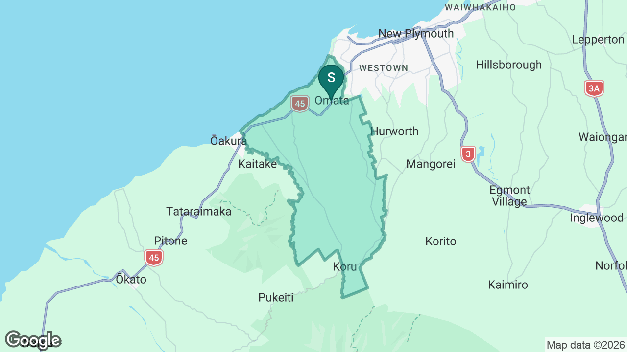 Ōmata School static school zone map