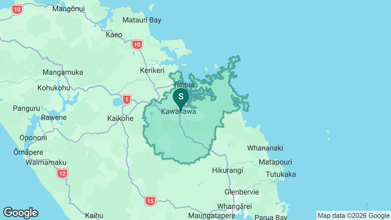 Bay of Islands College static school zone map