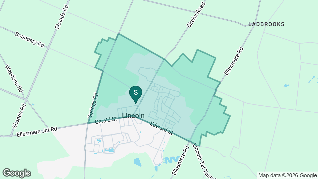 Lincoln Primary School static school zone map