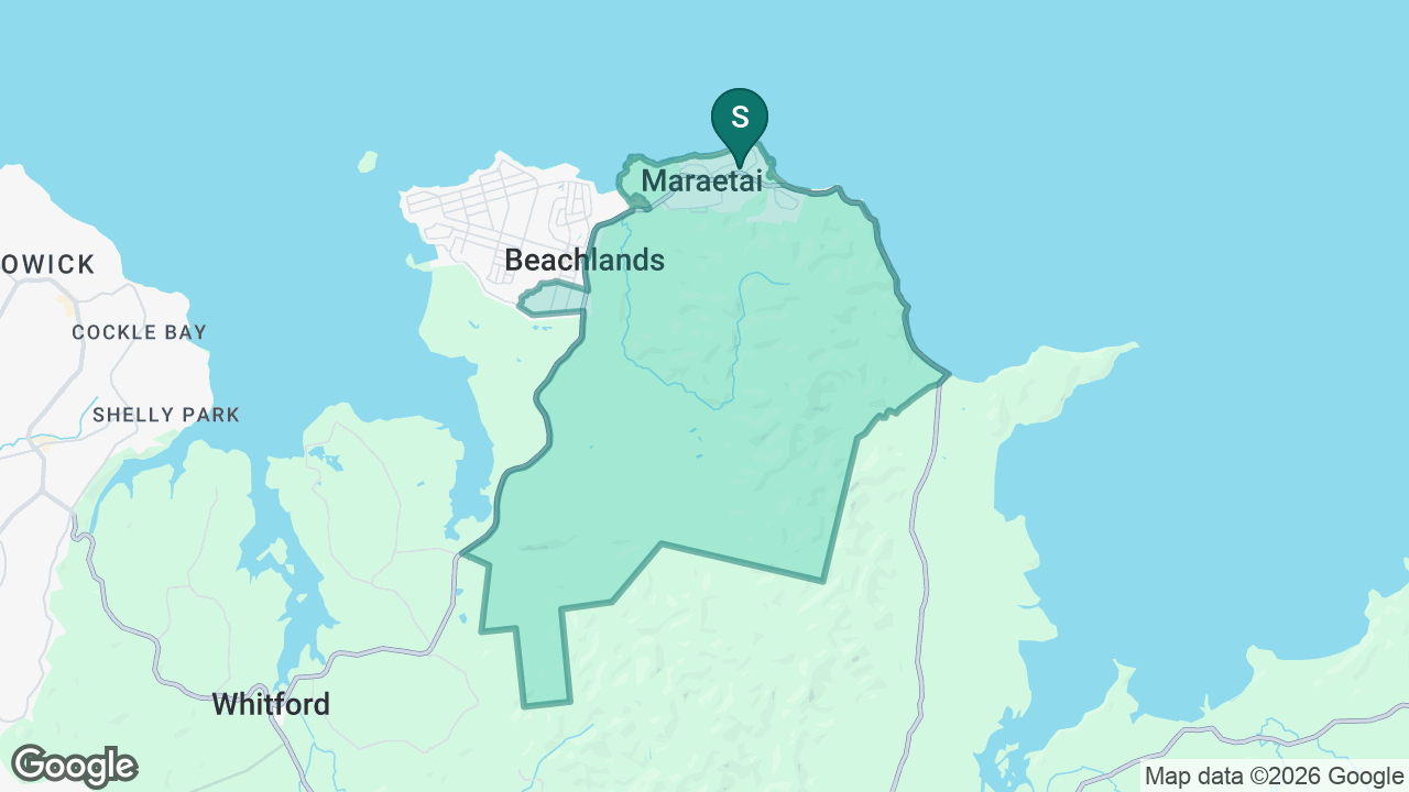 Maraetai Beach School static school zone map
