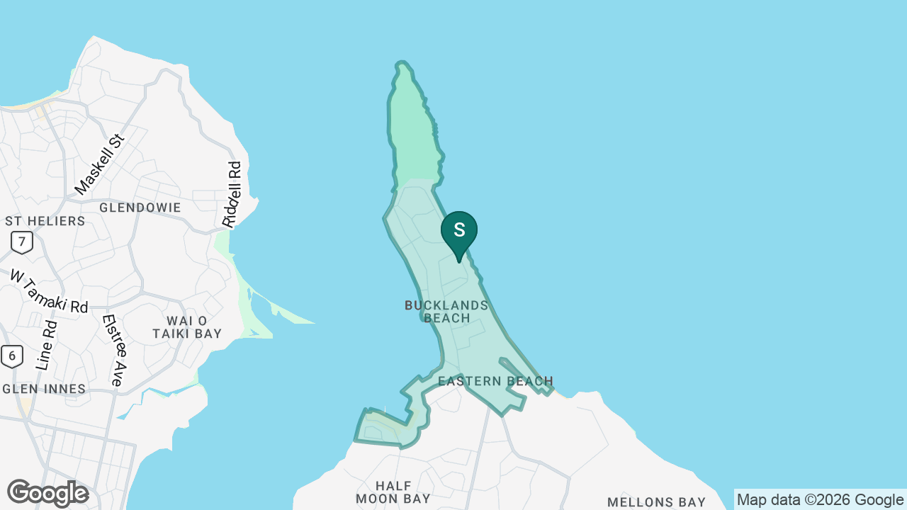 Bucklands Beach Primary School static school zone map