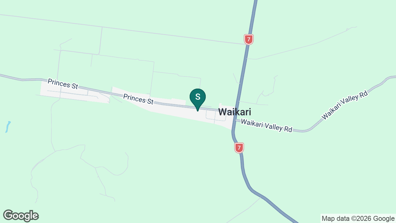 Waikari School static school zone map