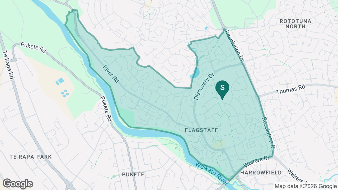Endeavour School static school zone map
