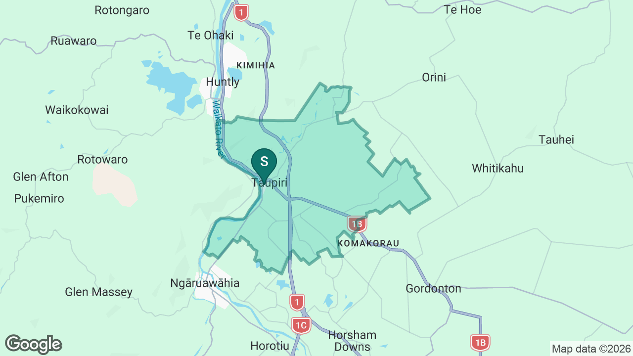 Taupiri School static school zone map