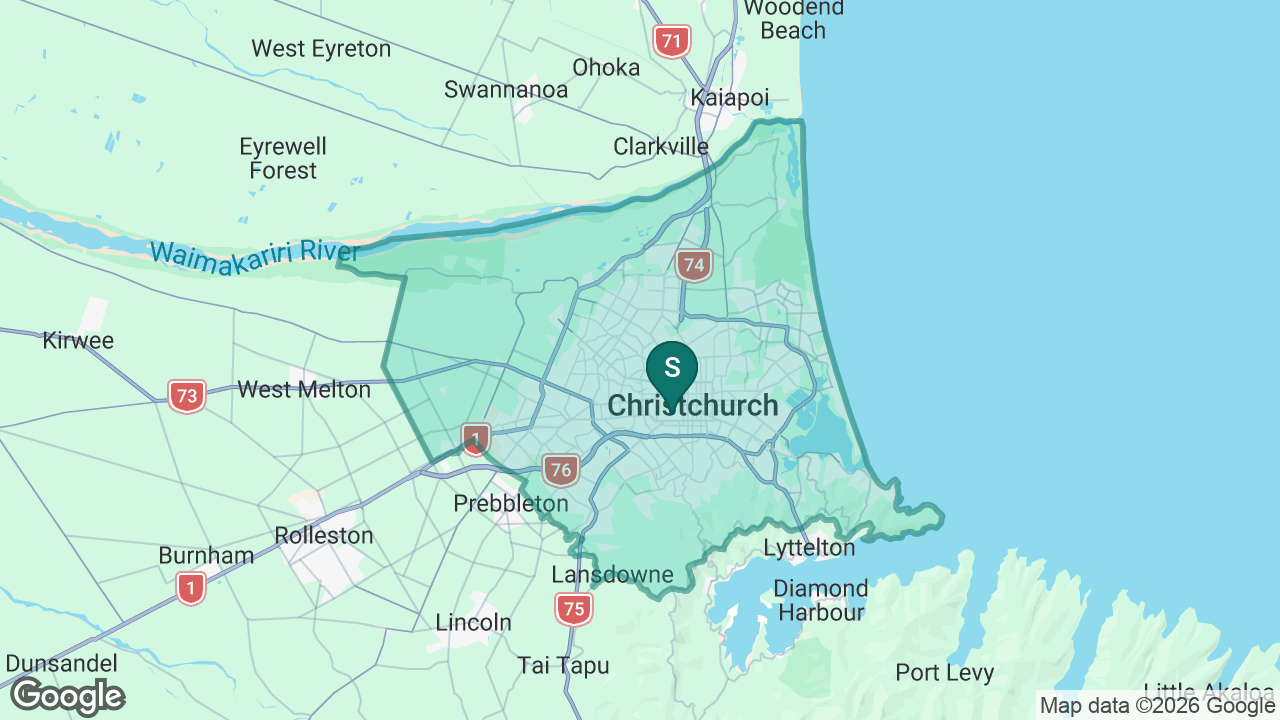 Te Puna Wai o Waipapa - Hagley College static school zone map