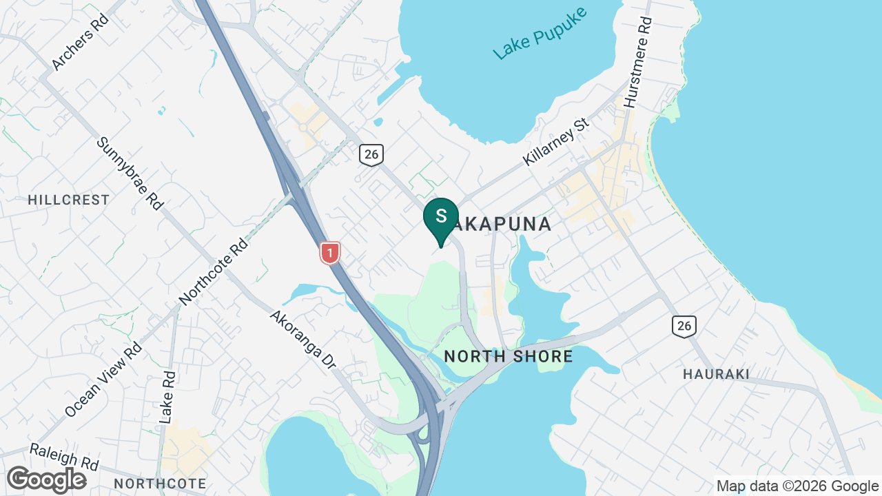 St Joseph's Catholic School (Takapuna) static school zone map