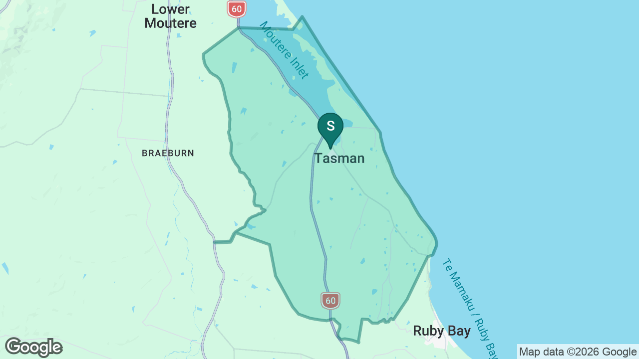 Tasman School static school zone map