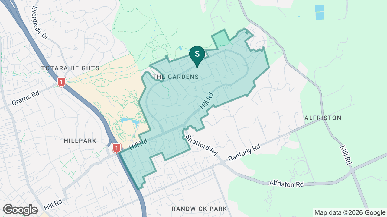 The Gardens School static school zone map