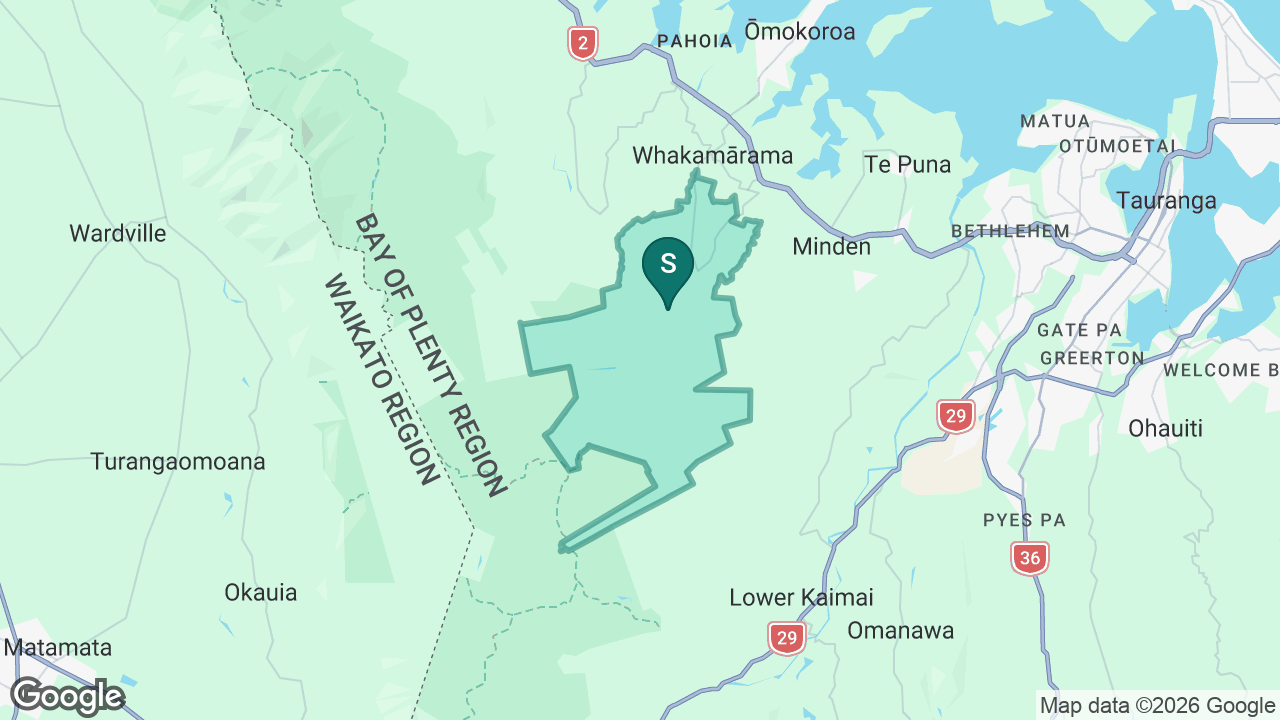 Whakamarama School static school zone map