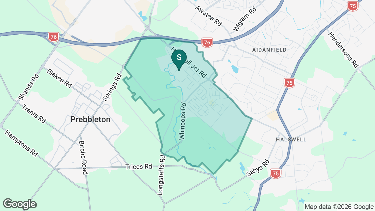 Knights Stream School- Mingimingi Hautoa static school zone map