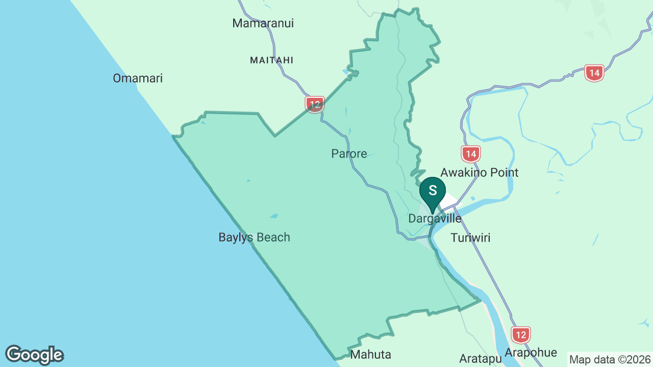 Dargaville Primary School static school zone map