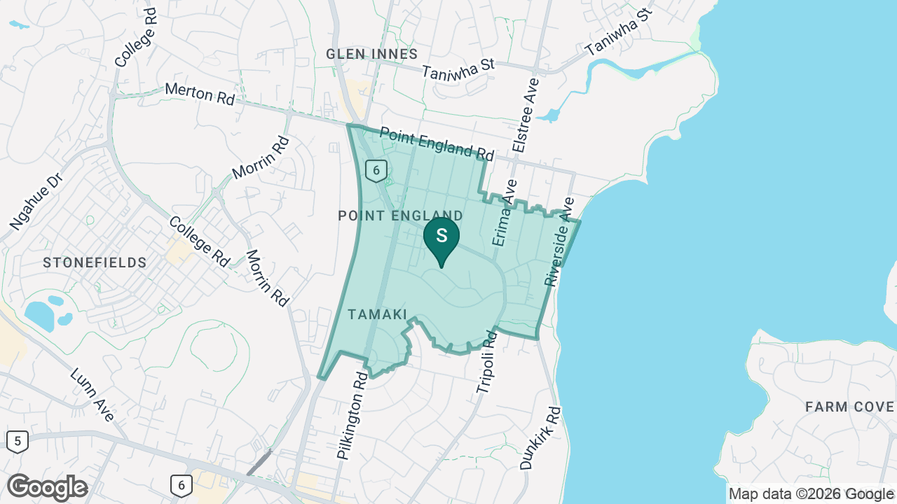 Ruapotaka School static school zone map