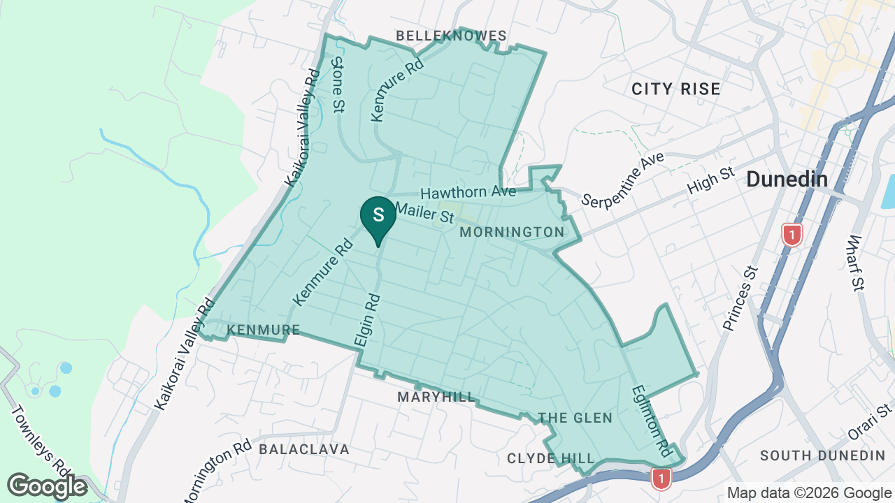 Mornington School static school zone map