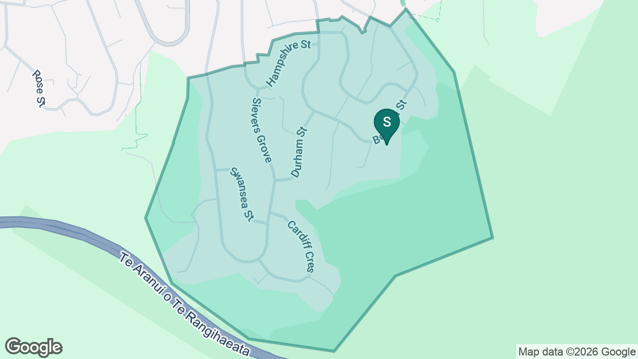 Glenview School (Porirua East) static school zone map