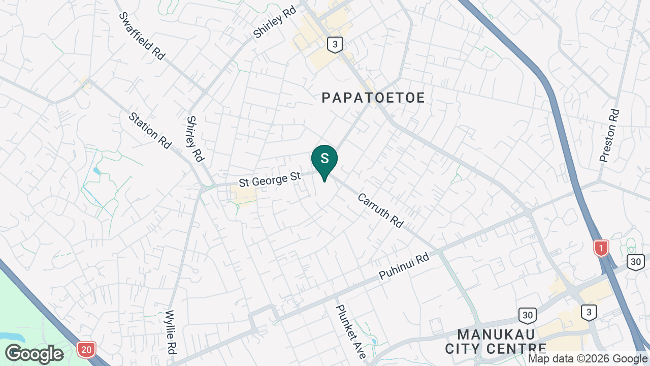 Holy Cross School (Papatoetoe) static school zone map