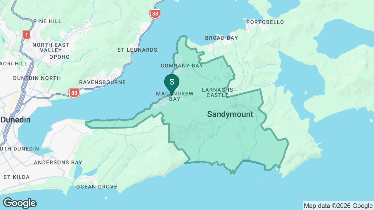 Macandrew Bay School static school zone map