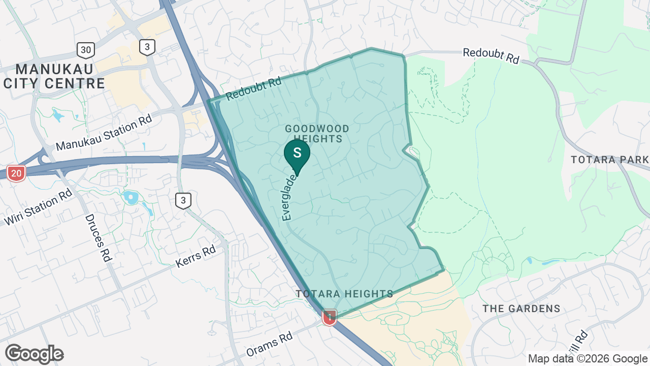 Everglade School static school zone map