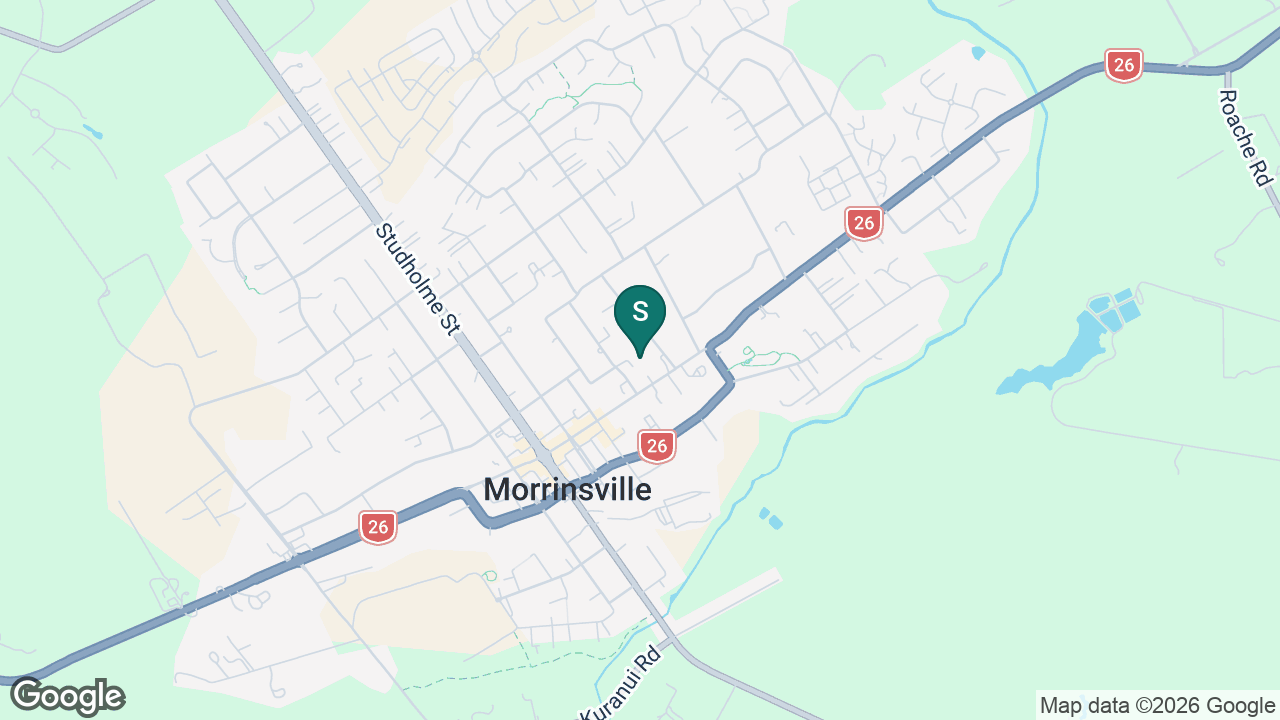 St Joseph's Catholic School (Morrinsville) static school zone map