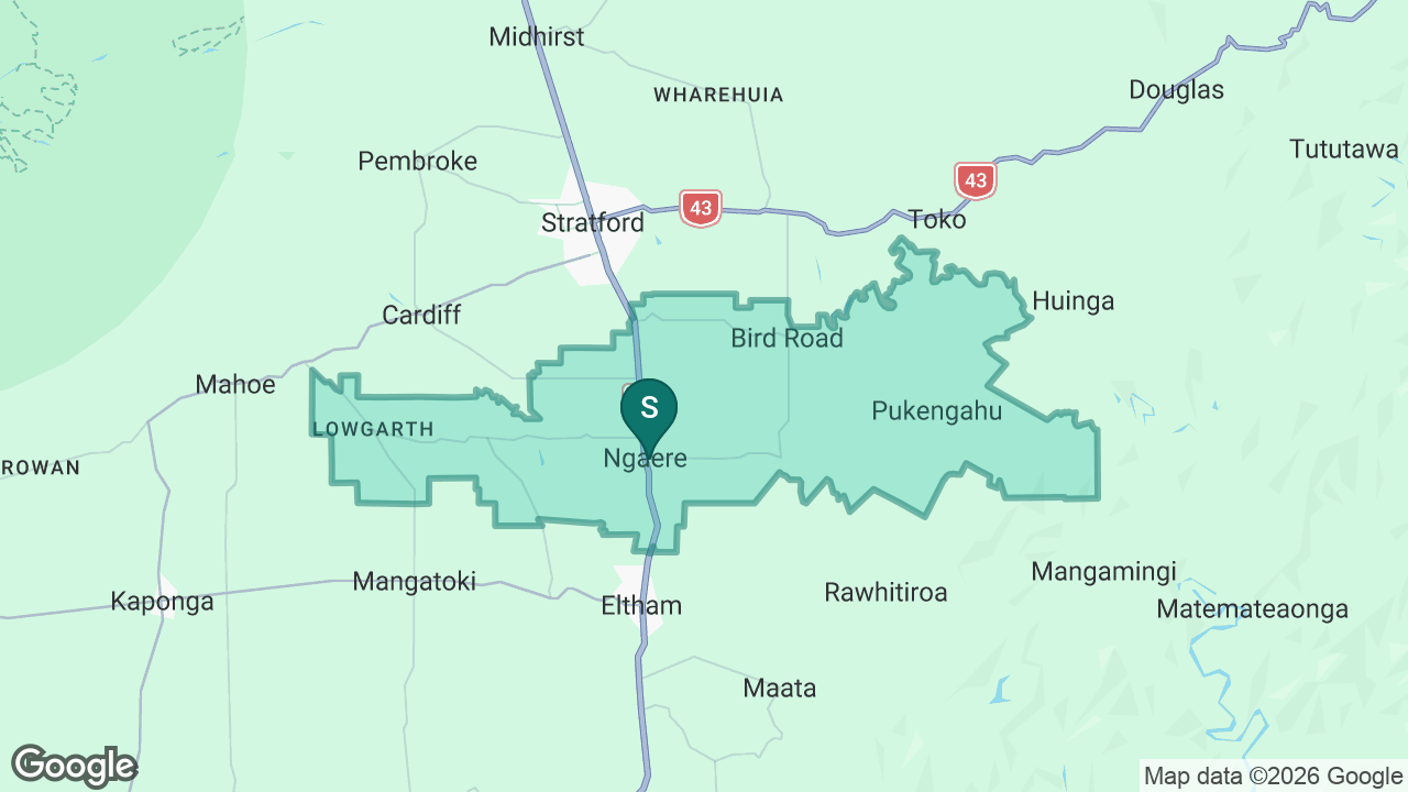 Ngaere School static school zone map