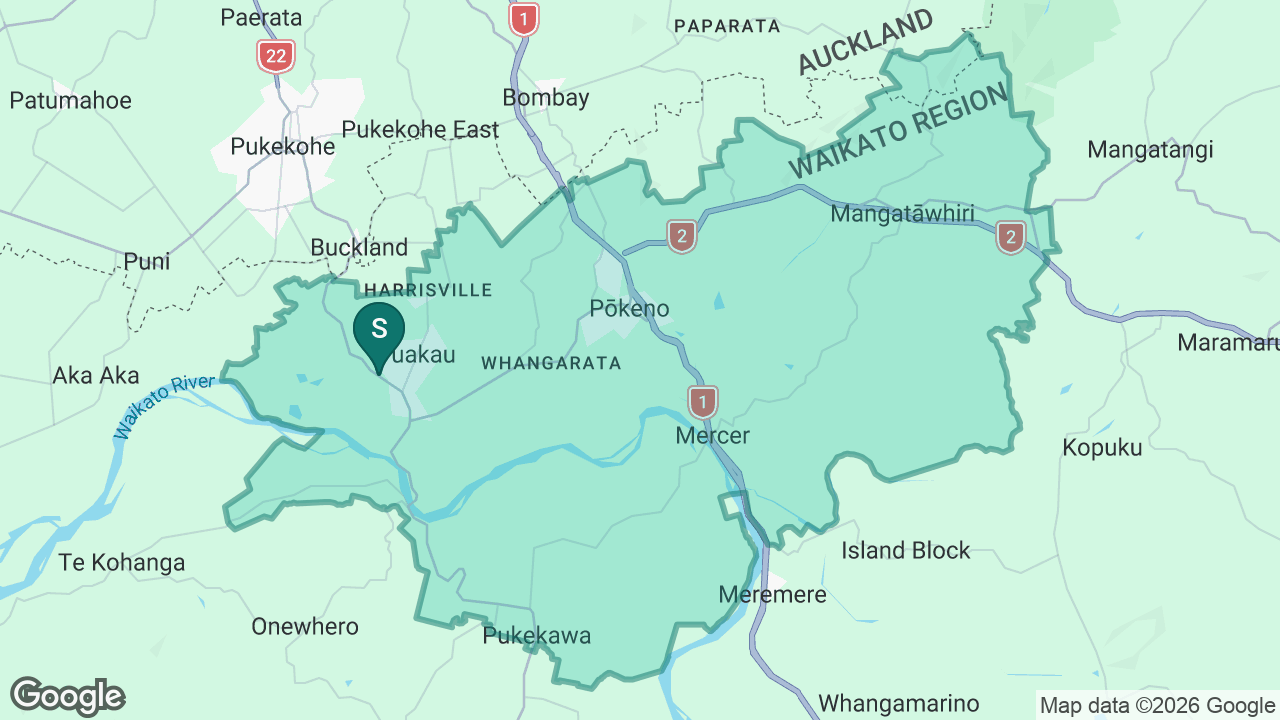 Tuakau College static school zone map