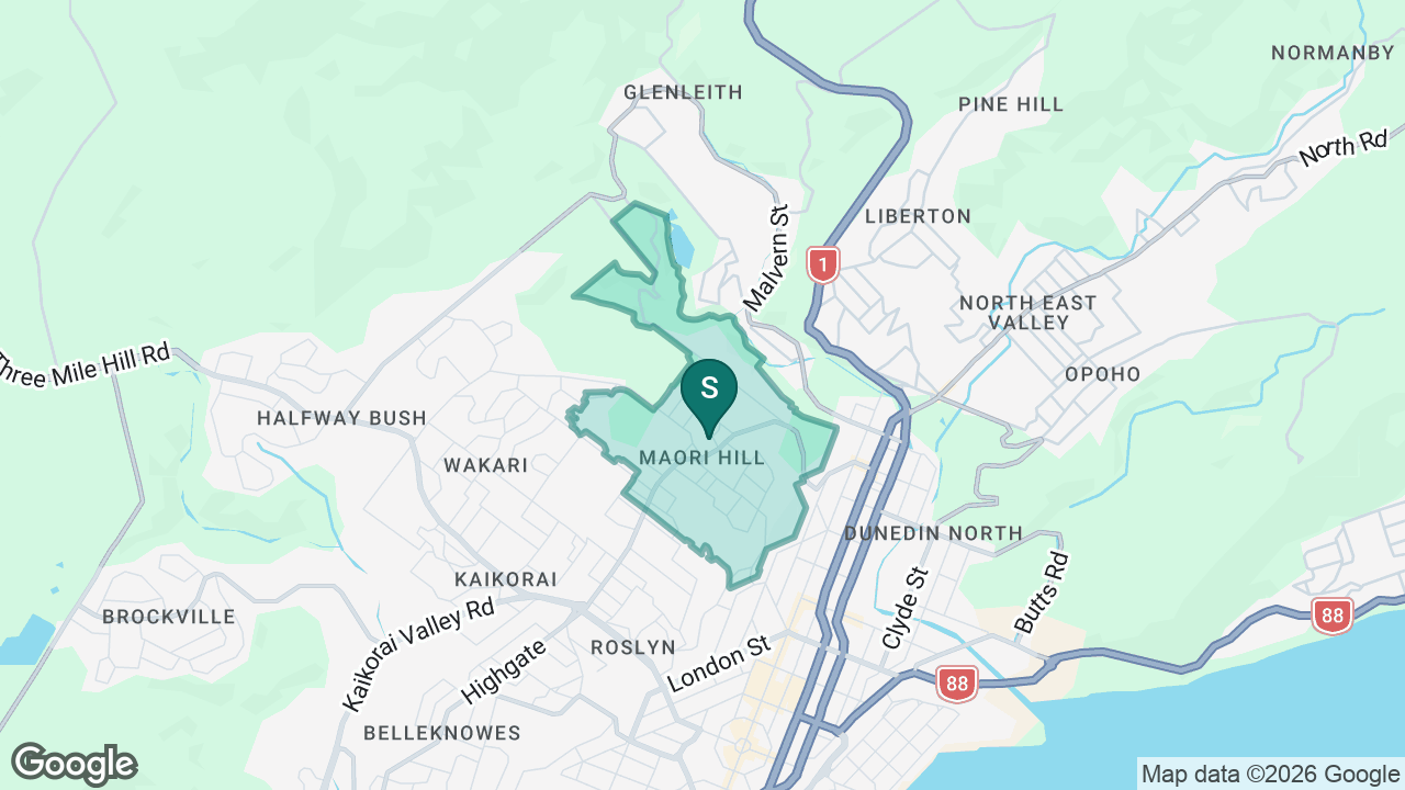 Maori Hill School static school zone map