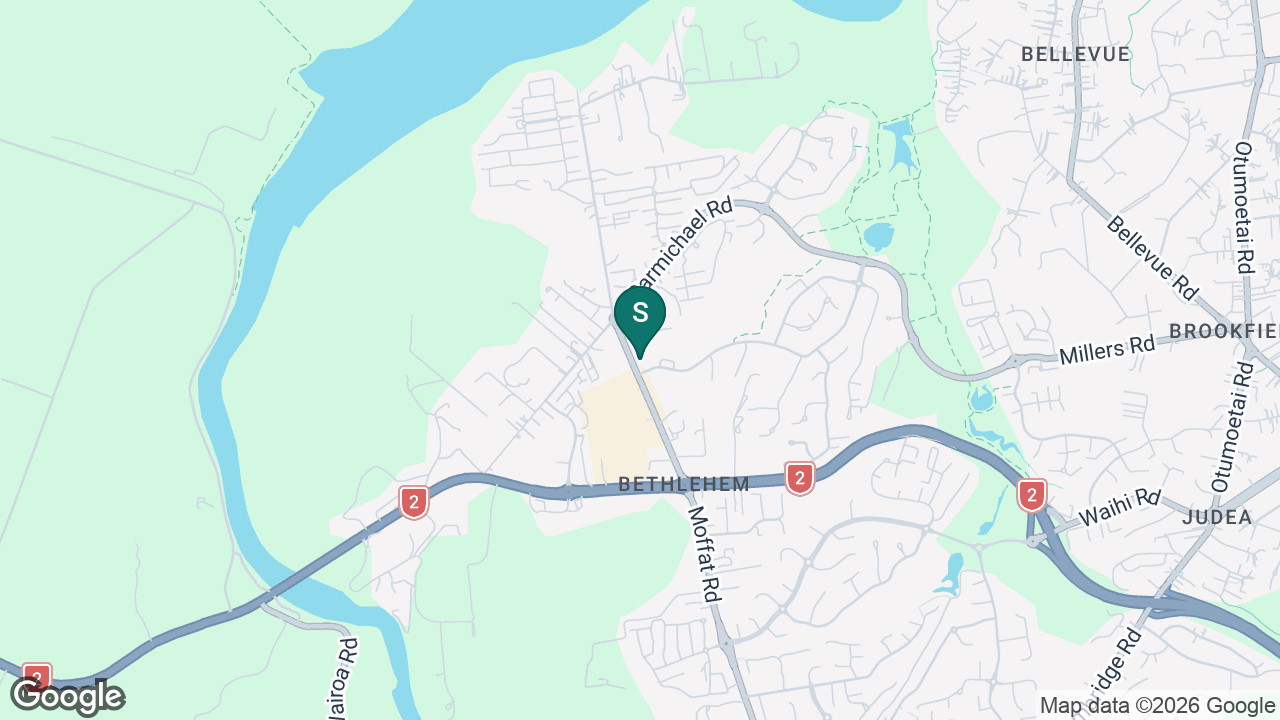 Te Wharekura o Mauao static school zone map