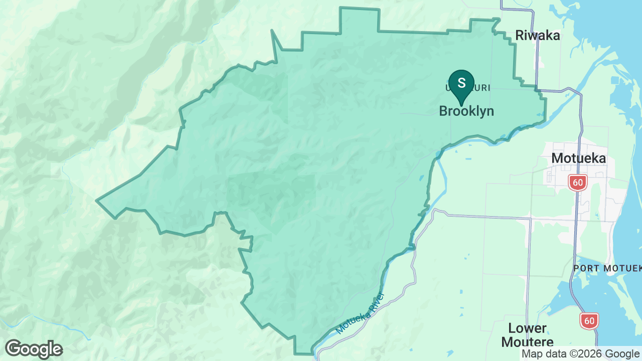 Brooklyn School (Motueka) static school zone map