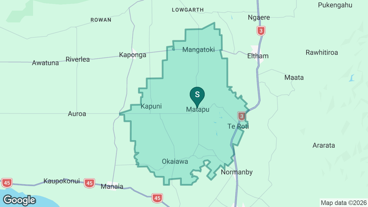 Matapu School static school zone map