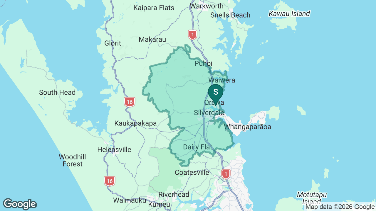Orewa College static school zone map