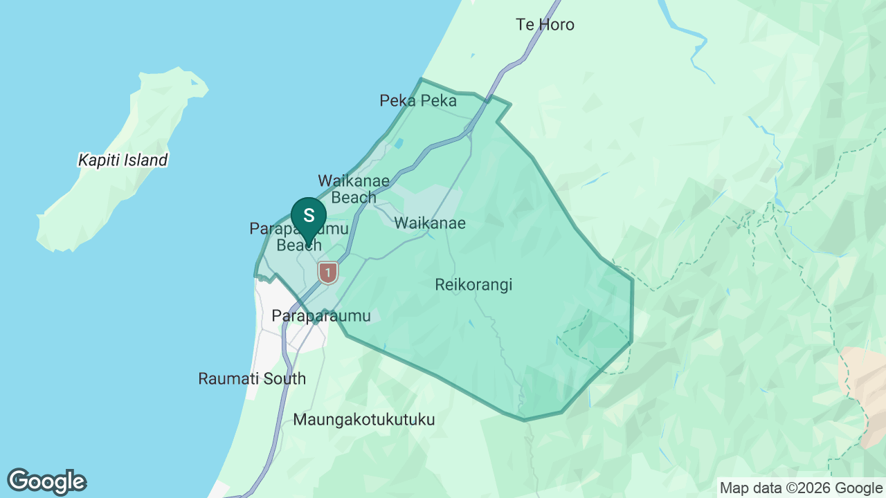 Paraparaumu College static school zone map